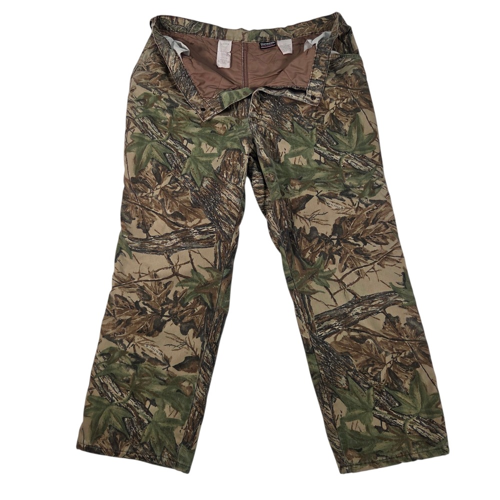 Vintage Duxbak Realtree Quilted Hunting Pants Mens 42 (40x30) Thinsulate USA Vtg